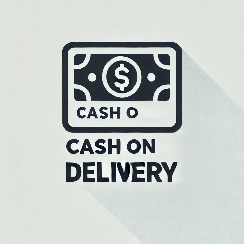 DALL·E 2024-08-25 02.56.46 - A square image with a clean and simple design, featuring a cash or currency icon and the text 'Cash on Delivery'. The design should be professional an